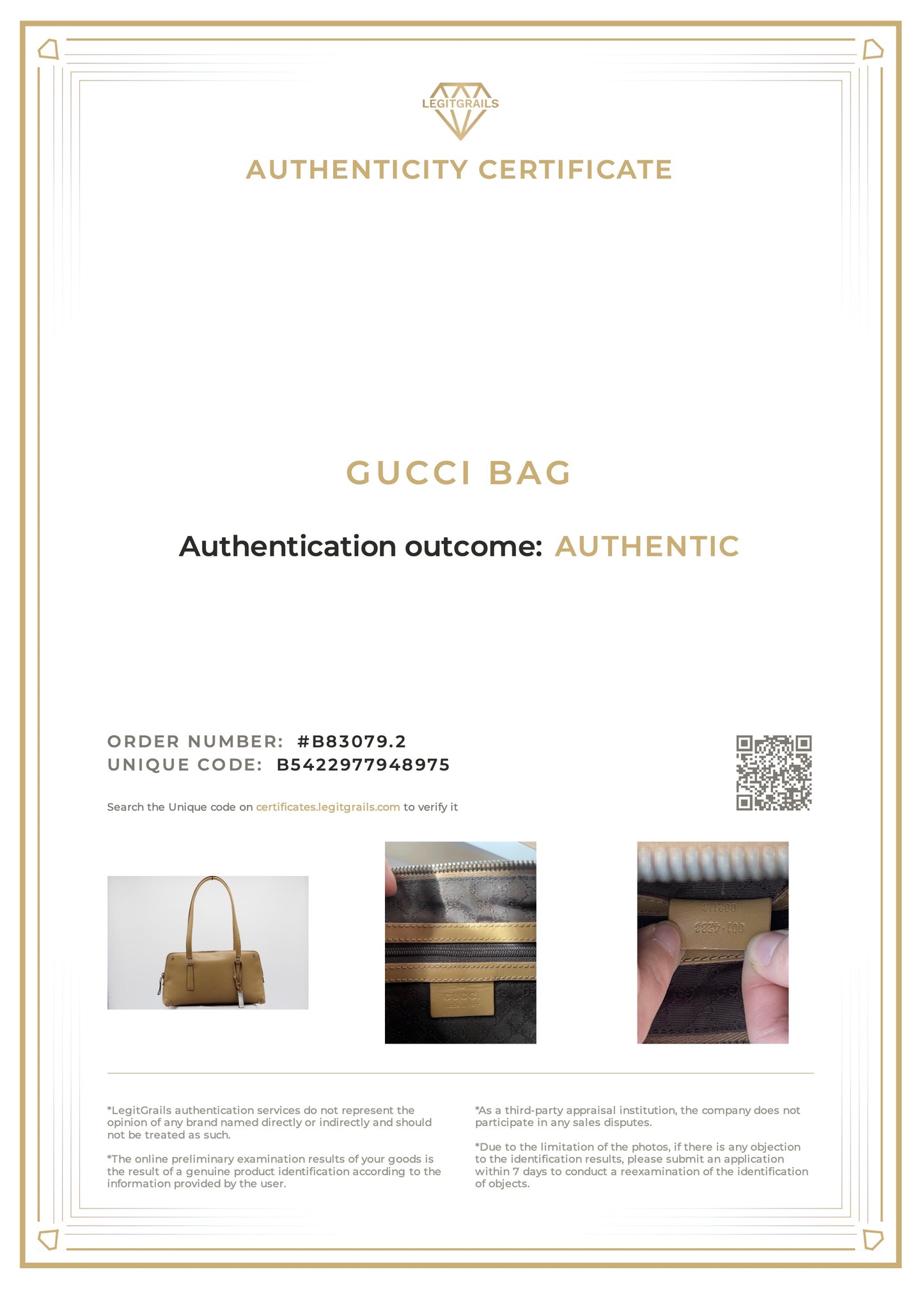 Gucci Tan Leather Shoulder Bag