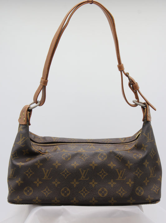 Louis Vuitton Boulogne Monogram Logo GHW Baguette Hobo Shoulder Bag