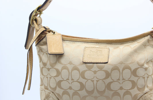 Coach Monogram Light Brown Shoulder Bag