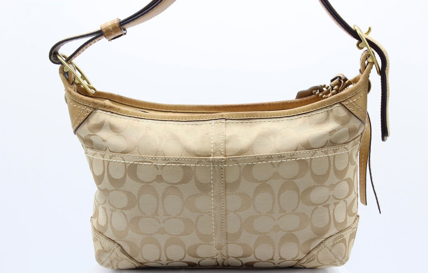 Coach Monogram Light Brown Shoulder Bag