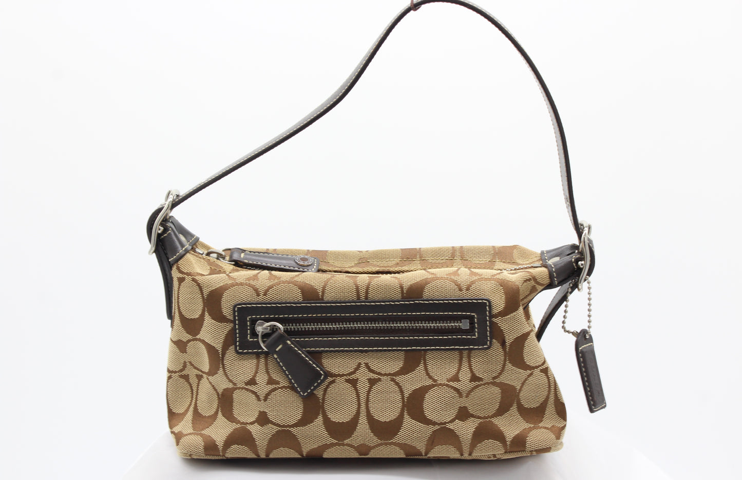 Coach Light Brown Monogram Small Handbag