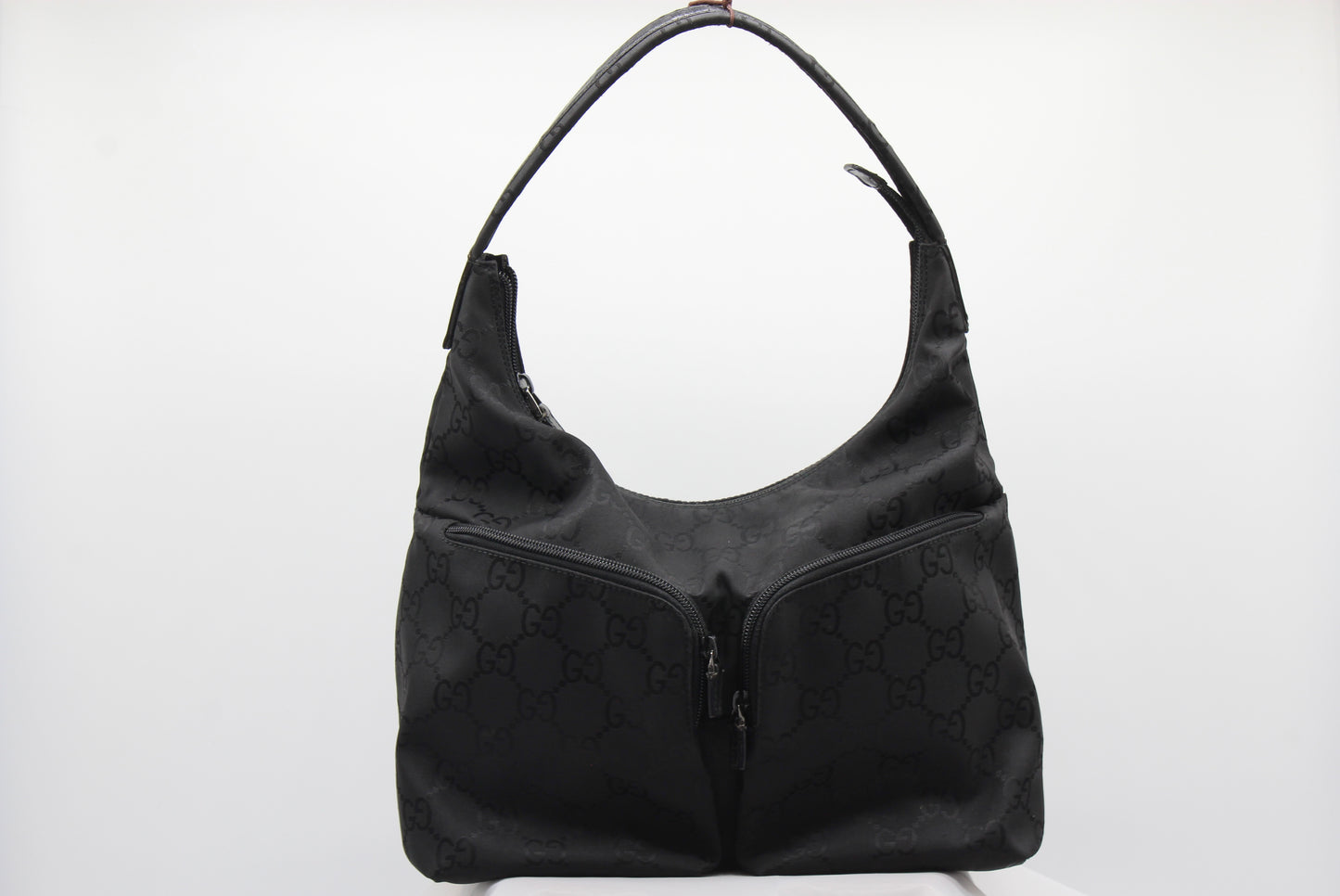 Gucci Black Monogram Shoulder Bag