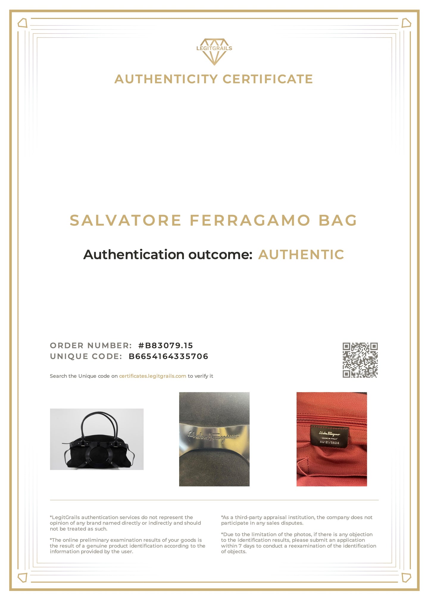Salvatore Ferragamo Black Suede Handbag