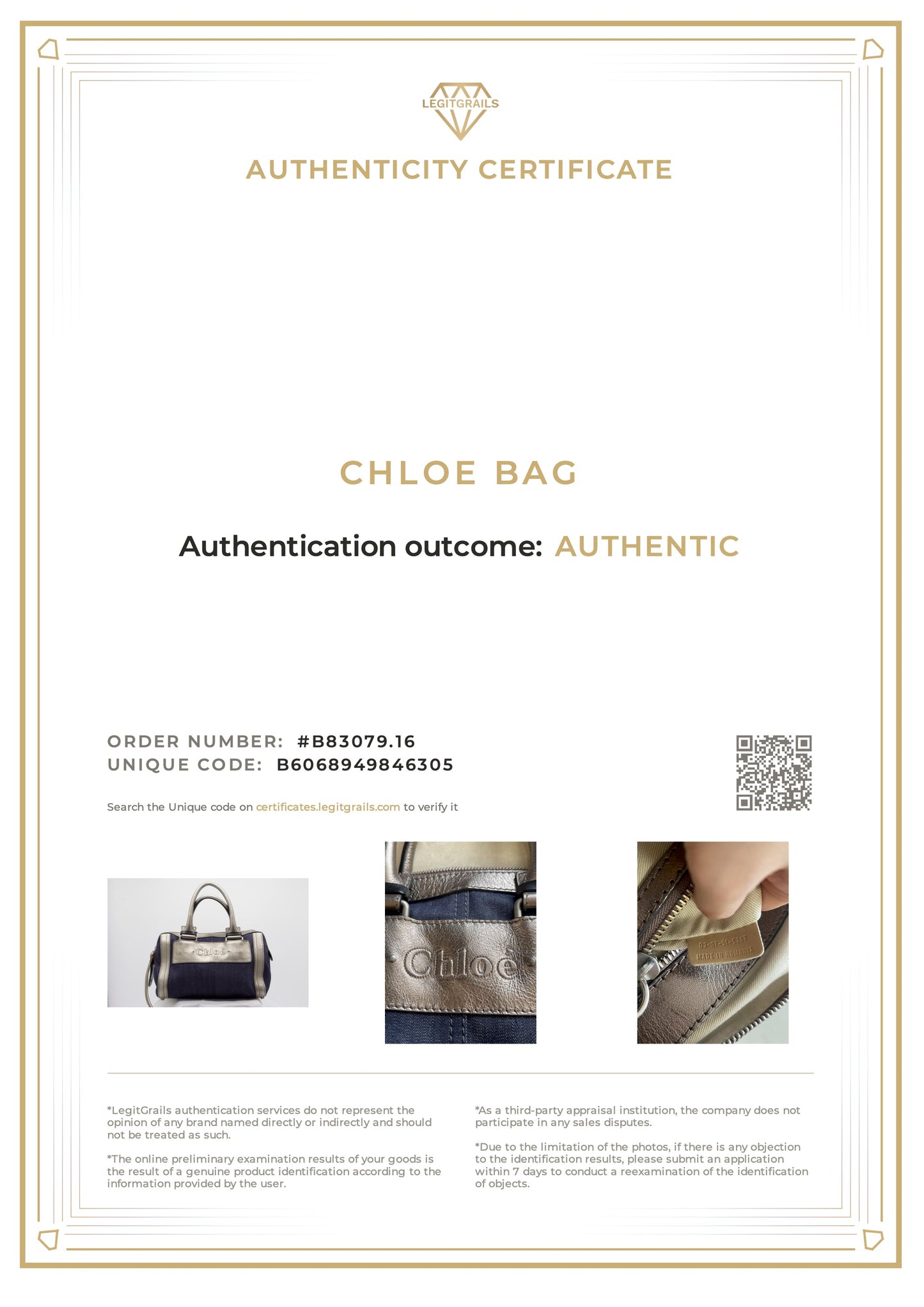 Chloé Denim Boston Handbag