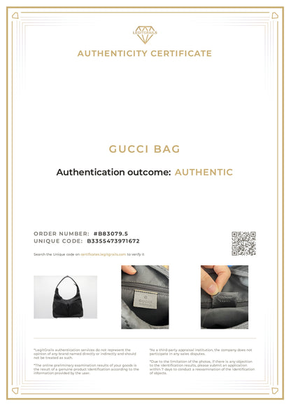 Gucci Black Monogram Shoulder Bag