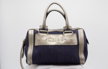 Chloé Denim Boston Handbag