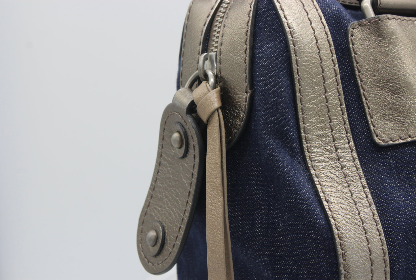 Chloé Denim Boston Handbag