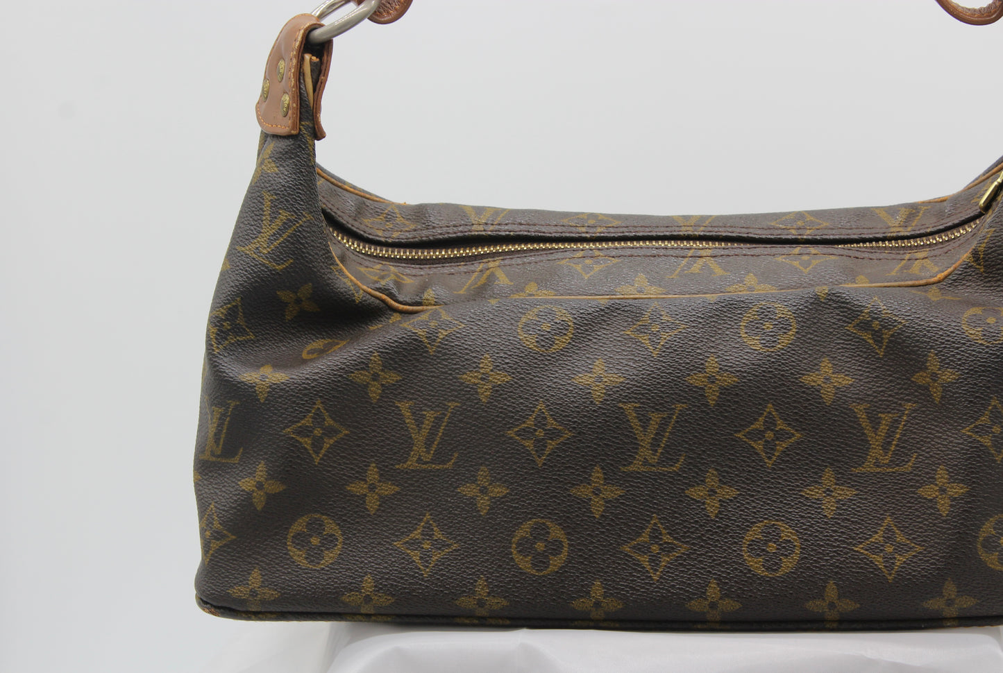 Louis Vuitton Boulogne Monogram Logo GHW Baguette Hobo Shoulder Bag
