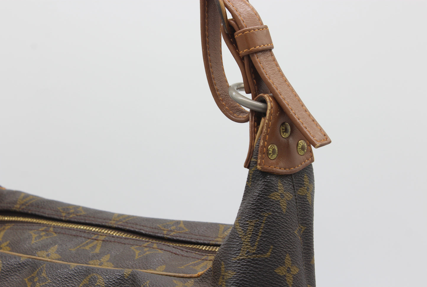 Louis Vuitton Boulogne Monogram Logo GHW Baguette Hobo Shoulder Bag