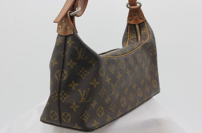 Louis Vuitton Boulogne Monogram Logo GHW Baguette Hobo Shoulder Bag