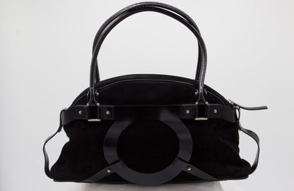 Salvatore Ferragamo Black Suede Handbag