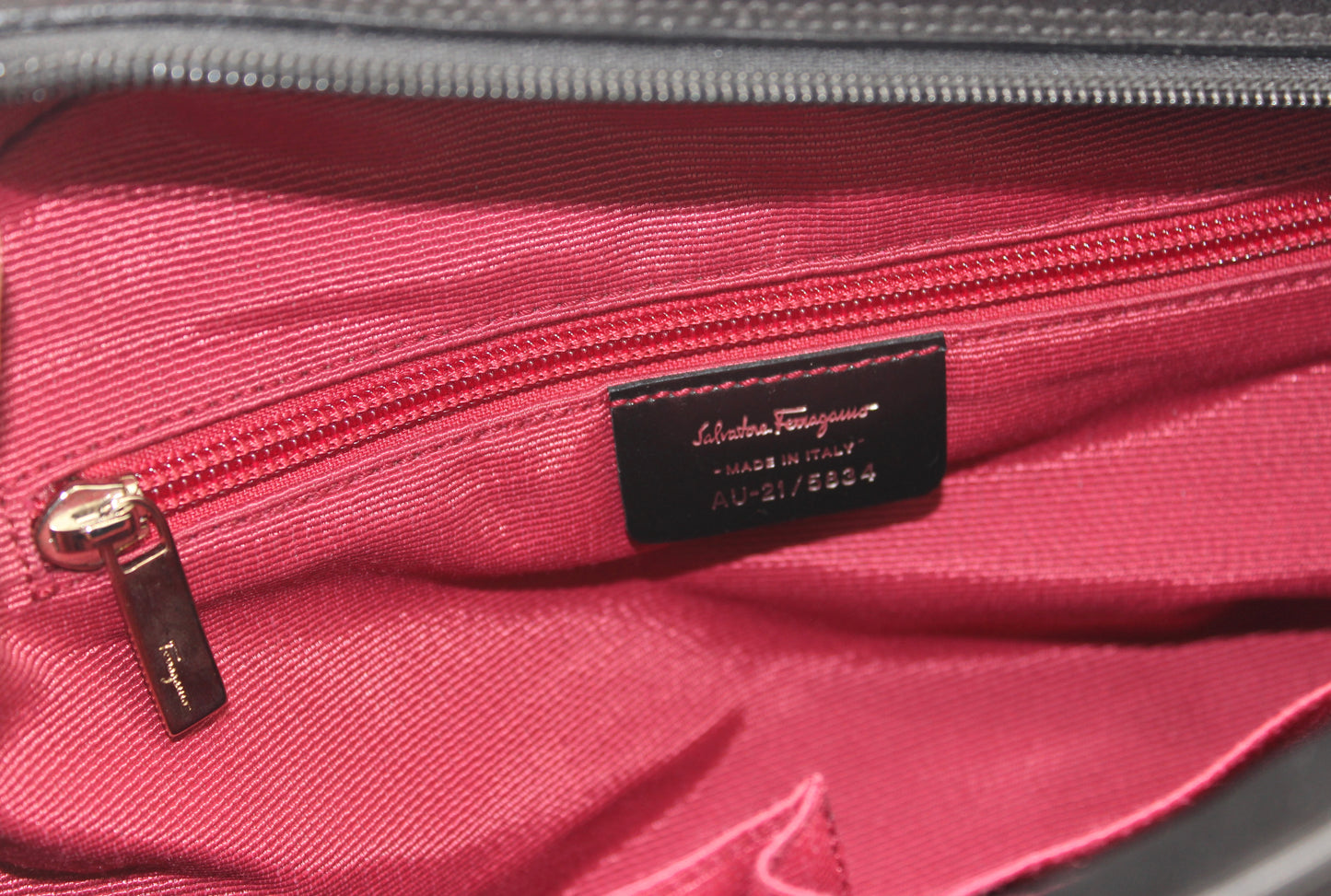 Salvatore Ferragamo Black Suede Handbag