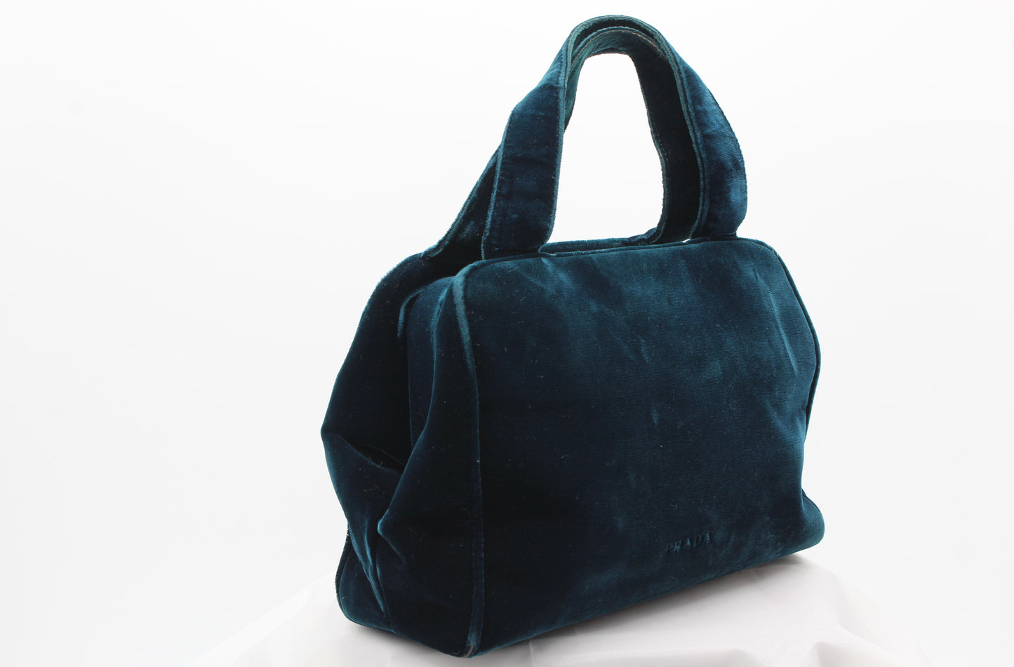 Prada Dark Green Velvet Handbag
