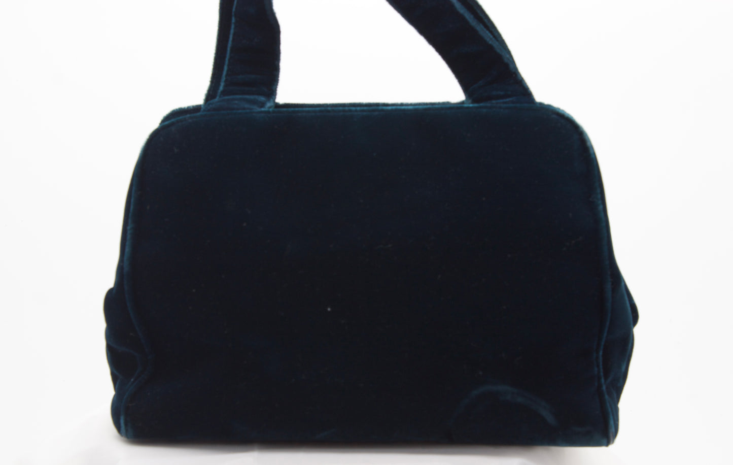 Prada Dark Green Velvet Handbag