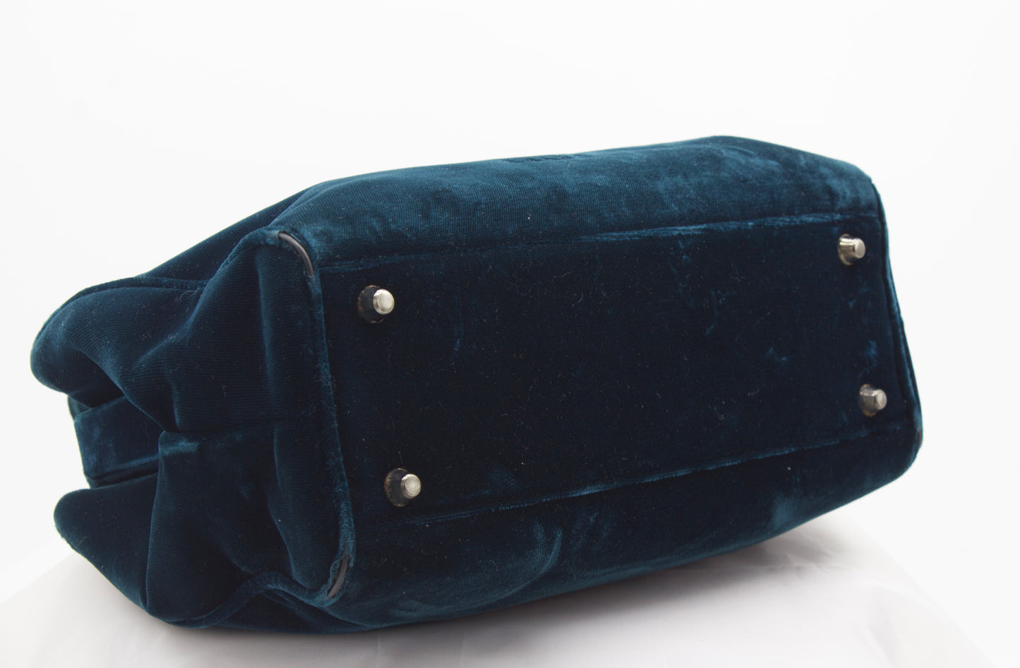 Prada Dark Green Velvet Handbag