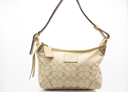Coach Monogram Light Brown Shoulder Bag