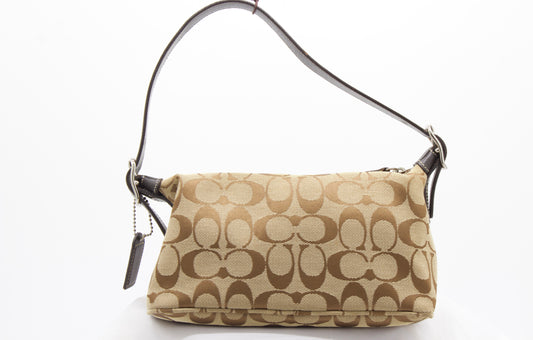 Coach Light Brown Monogram Small Handbag