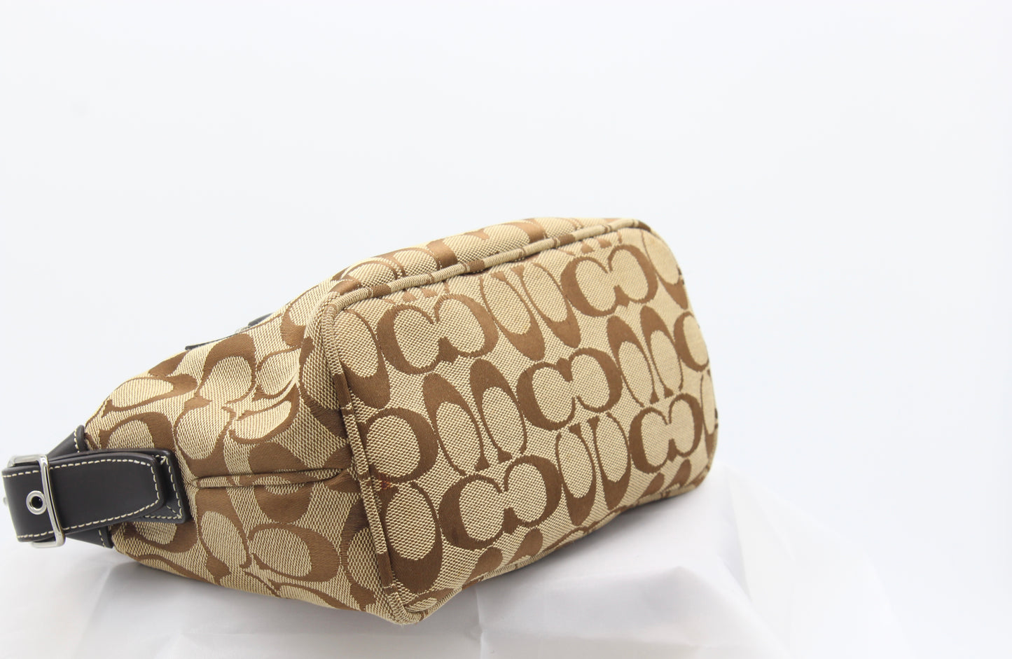 Coach Light Brown Monogram Small Handbag