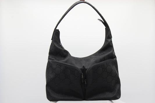 Gucci Black Monogram Shoulder Bag
