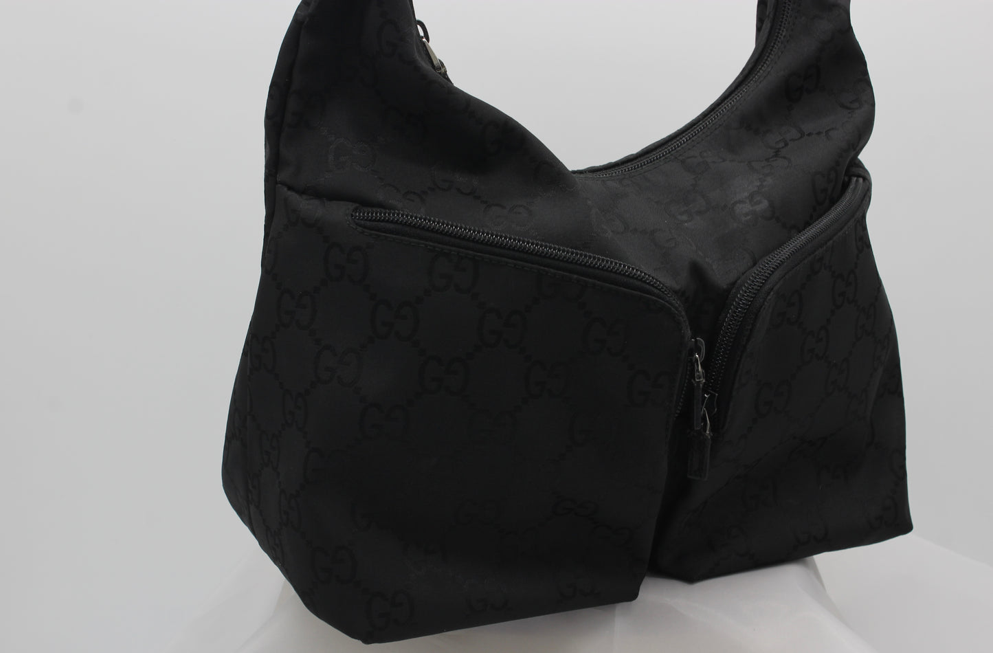 Gucci Black Monogram Shoulder Bag