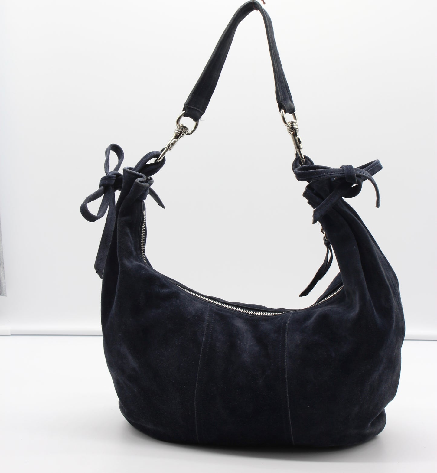 MiuMiu Navy Suede Hobo Bag