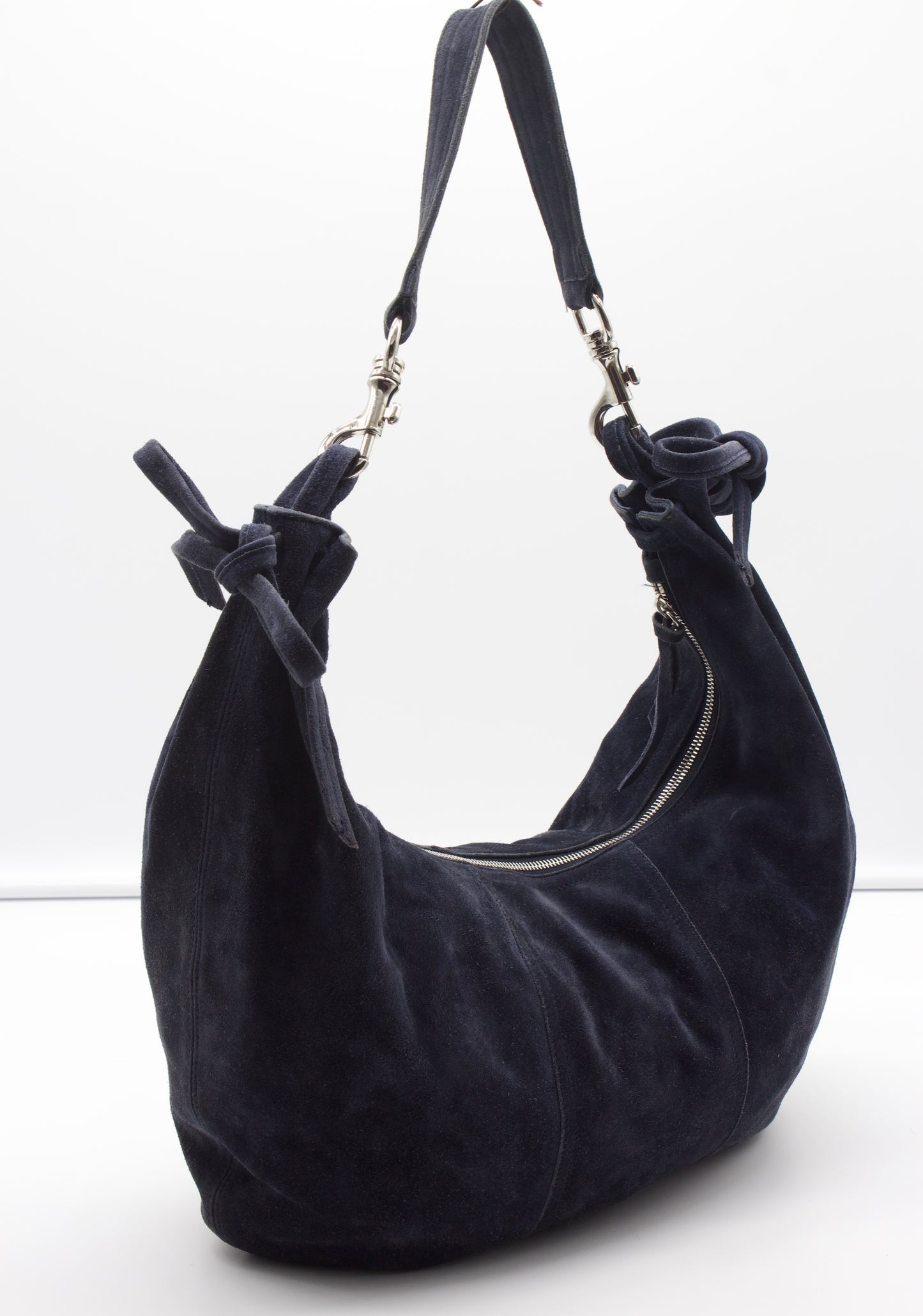 MiuMiu Navy Suede Hobo Bag
