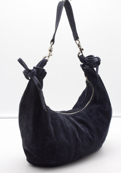 MiuMiu Navy Suede Hobo Bag