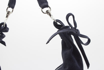 MiuMiu Navy Suede Hobo Bag