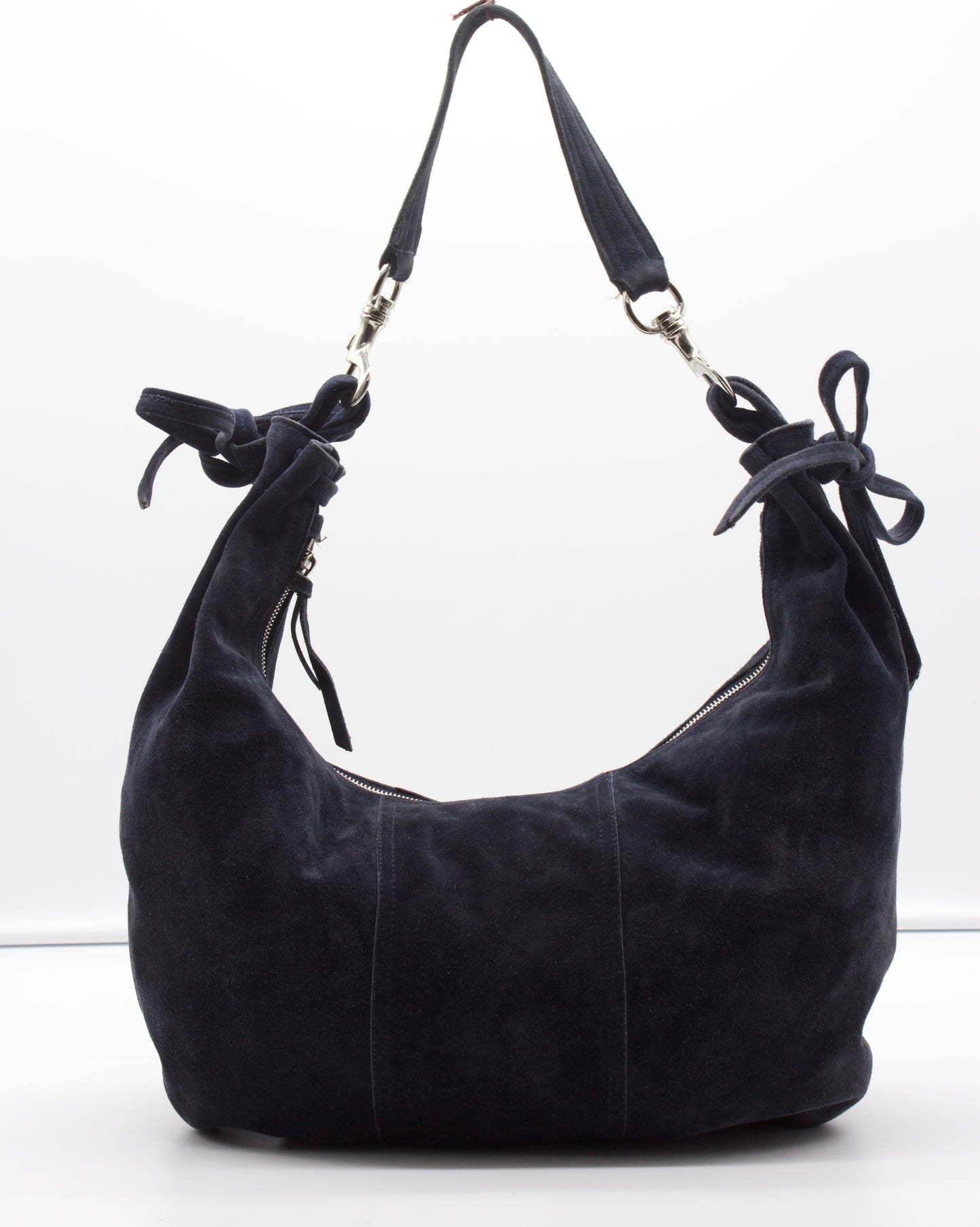 MiuMiu Navy Suede Hobo Bag