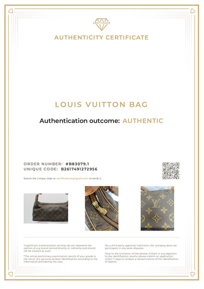 Louis Vuitton Boulogne Monogram Logo GHW Baguette Hobo Shoulder Bag